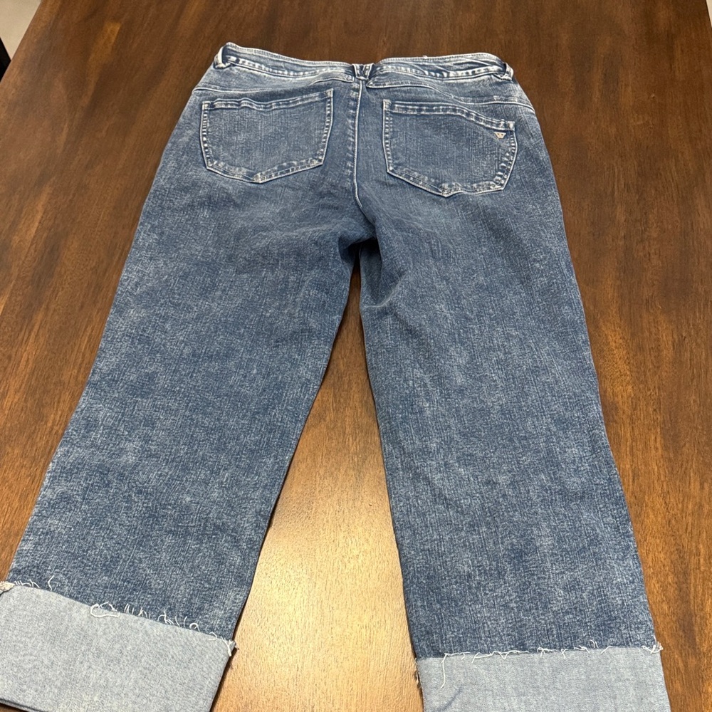 Wit & Wisdom Distressed Blue Cropped Jeans - Picture 3 of 3